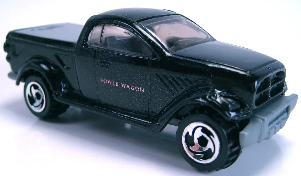 Hot Wheels 2001 - Collector # 189/240 - Dodge Power Wagon - Metallic Black - USA R&W Card