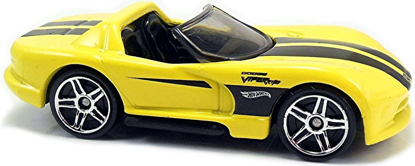 Hot Wheels 2017 - Collector # 281/365 - Then And Now 9/10 - Dodge Viper RT/10 - Yellow - International Card