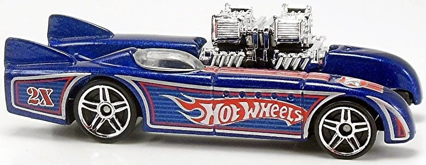Hot Wheels 2008 - Collector # 147/196 - TEAM: Hot Wheels Racing 3/4 - Double Vision - Blue / #2X - PR5 Wheels - USA Card