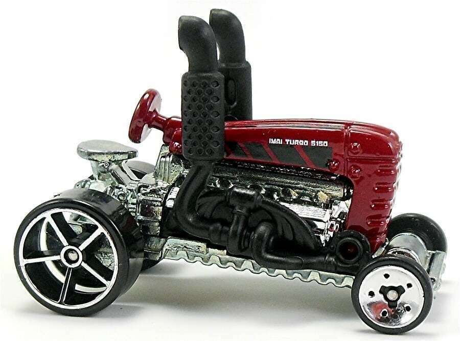 Hot Wheels 2008 - Collector # 006/196 - New Models 6/40 - Dragter (Tractor) - Red - Large OH5Sp Rear Wheels - USA Card