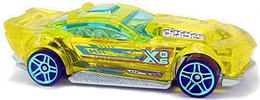 Hot Wheels 2018 - Collector # 177/365 - X-Raycers 5/10 - Drift Rod - Transparent Yellow - International Card