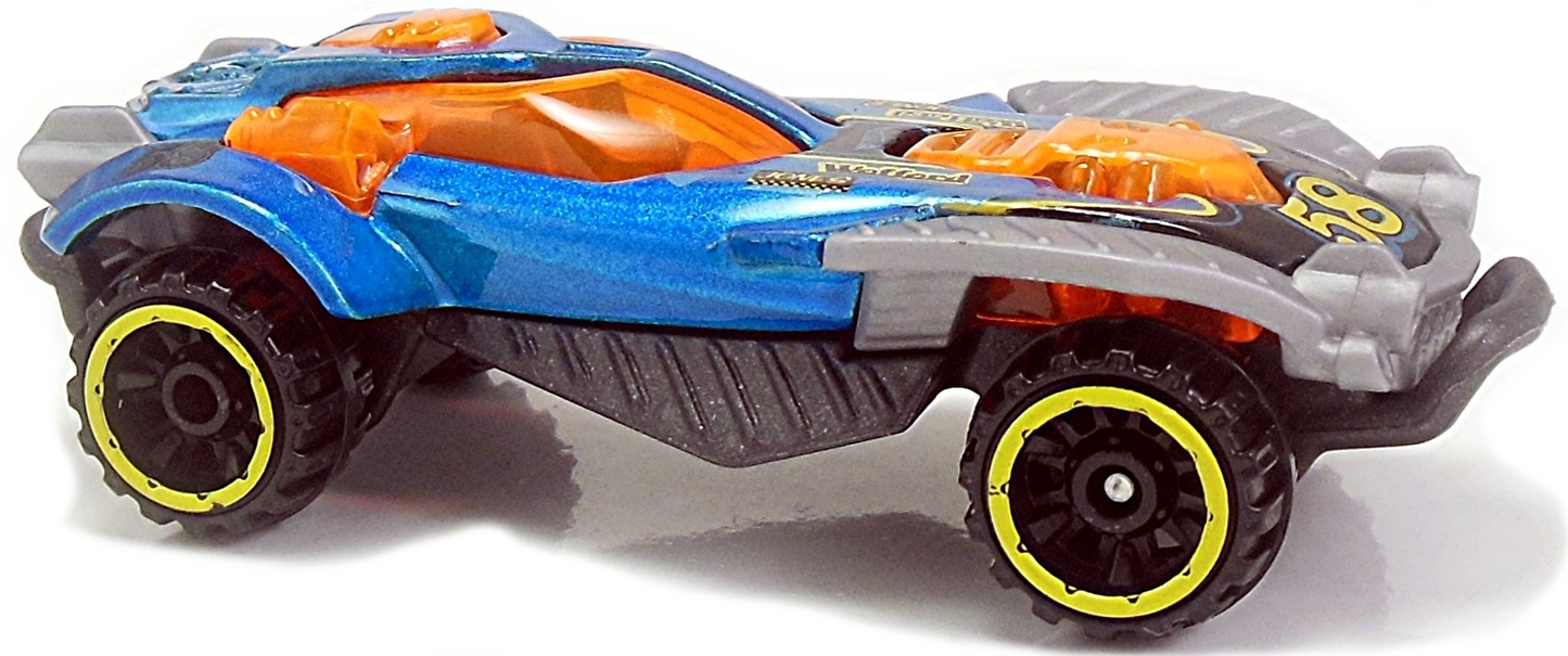 Hot Wheels 2018 - Collector # 149/365 - Legends of Speed 10/10 - New Models - Dune-A-Soar - Blue Metalflake / #58 - International Card