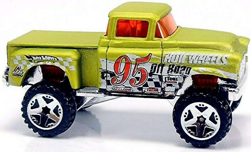 Hot Wheels 2010 - Collector # 192/240 - Race World / Desert 4/4 - '56 Flashsider 4X4 - Satin Antifreeze / #95 - USA '11 Card