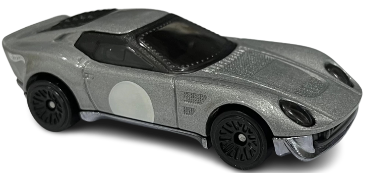 Hot Wheels 2023 - Collector # 105/250 - Dream Garage 04/05 - New Models - El Segundo Coupe - Metalflake Gray - White Circles on Sides - USA