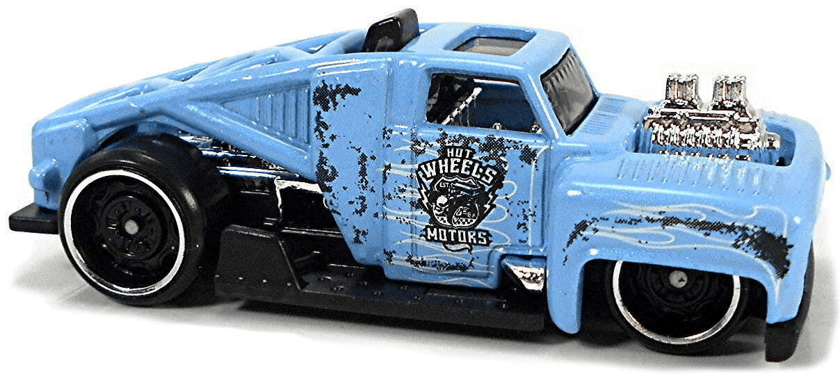 Hot Wheels 2021 - Collector # 120/250 - Rod Squad 3/5 - Erikenstein Rod - Ice Blue / Flames - DD8 Wheels - USA Card