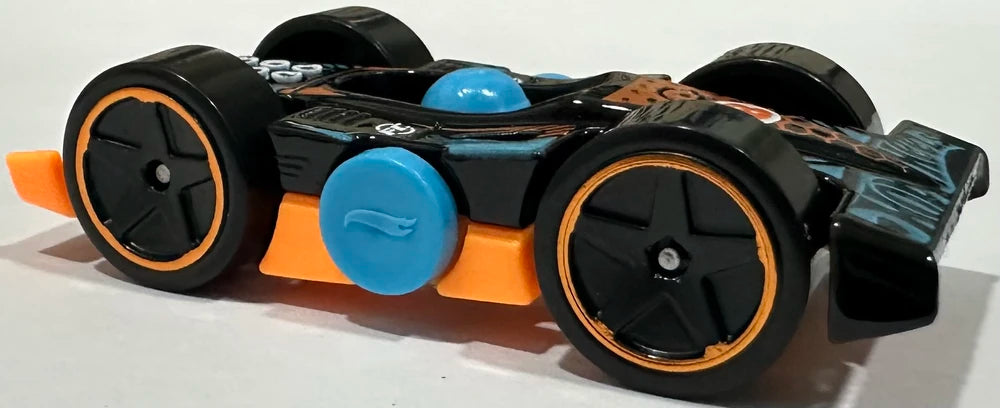 Hot Wheels 2025 - Collector # 117/250 - Experimotors 2/10 - Flippin Fast - Black over Orange - USA 'Let's Race' Card