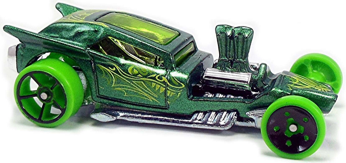 Hot Wheels 2017 - Collector # 248/365 - Fright Cars 4/5 - Fangula - Metalflake Green - OH5SP Rear Wheels - USA Card