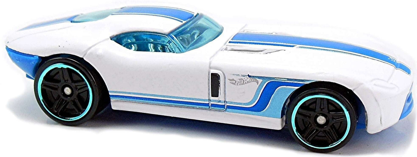 Hot Wheels 2017 - Collector # 356/365 - HW Exotics 3/10 - Fast Felion - White / Blue Stripes - International Card