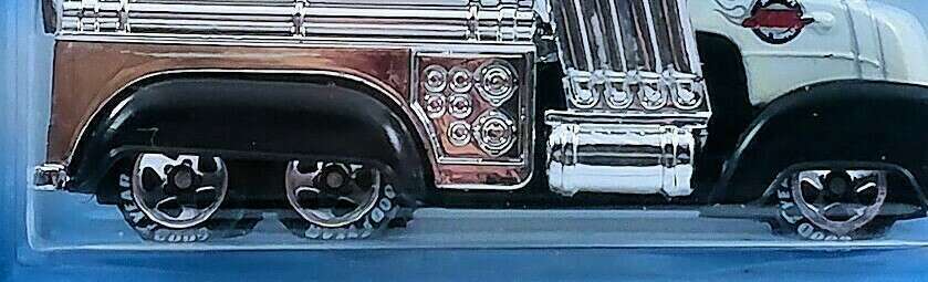 Hot Wheels 2009 - Collector # 014/190 - New Models 14/42 - Fast Gassin - White Cab / Chrome Tank / Black Fenders - 5 Spoke Wheels with Good Year Tires - Walmart Exclusive - USA Card