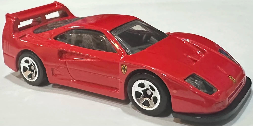 Hot Wheels 2025 - Collector # 198/250 - HW Exotics 4/5 - New Models - Ferrari F40 Competizione - Red - 5 Spokes - USA Card