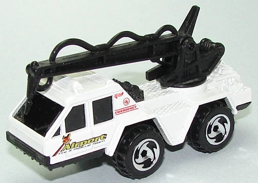 Hot Wheels 1999 - Collector # 1012 - Flame Stopper (Off Road Fire Truck) - White - China - USA Blue Car Card