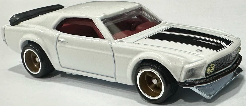 Hot Wheels 2024 - Premium / Fast & Furious / F&F 6 4/5 - 1969 Ford Mustang Boss 302 - White / Black Stripes - Metal/Metal & Real Riders