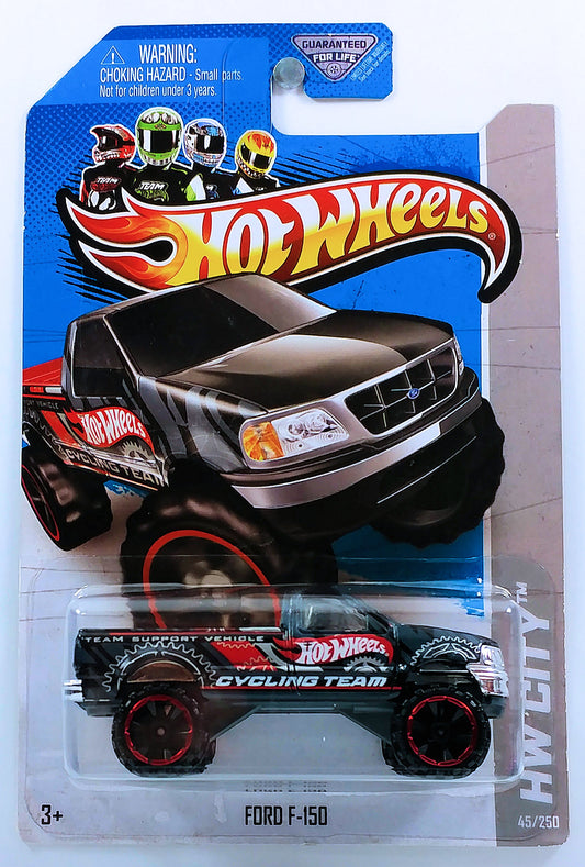 Hot Wheels 2013 - Collector # 045/250 - HW City / HW City Works - Ford F-150 - Black / without Red Bed Cover - OR6SP Wheels - USA Card