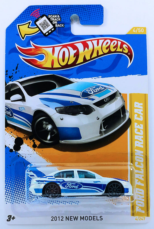 Hot Wheels 2012 - Collector # 004/247 - New Models 4/50 - Ford Falcon Race Car - White - USA