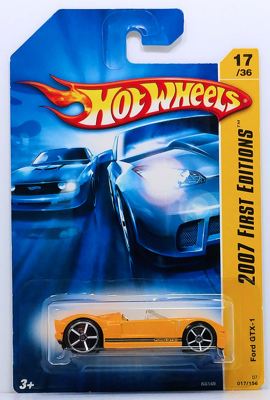 Hot Wheels 2007 - Collector # 017/156 - First Editions 17/36 - Ford GTX-1 - Yellow - OH5SP Wheels - International Card