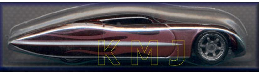 Hot Wheels 2008 - Designer's Challenge - Ford / Gangster Grin - Maroon / Flames - Co-Mold 6 Spokes