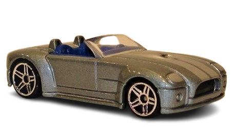 Hot Wheels 2005 - Collector # 001/183 - First Editions / Realistix 1/20 - Ford Shelby Cobra Concept - Gray / Short Racing Stripes - PR5 Wheels - USA Card