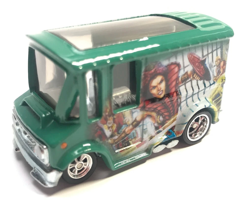 Hot Wheels 2021 - Premium / Pop Culture / Masters Of The Universe # 3/5 - Bread Box - Emerald Green - Metal/Metal & Real Riders