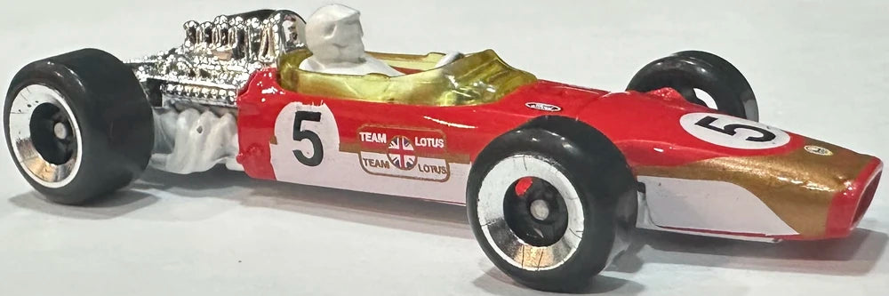 Hot Wheels 2025 - Collector # 193/250 - HW Race Day 8/10 - '68 Lotus Type 49 - Red / #5 - L4 Wheels - USA Card