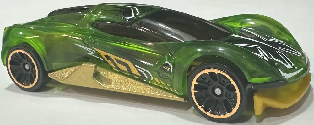 Hot Wheels 2025 - Collector # 037/250 - X-Raycers 3/10 - Crescendo - Transparent Green - USA Card