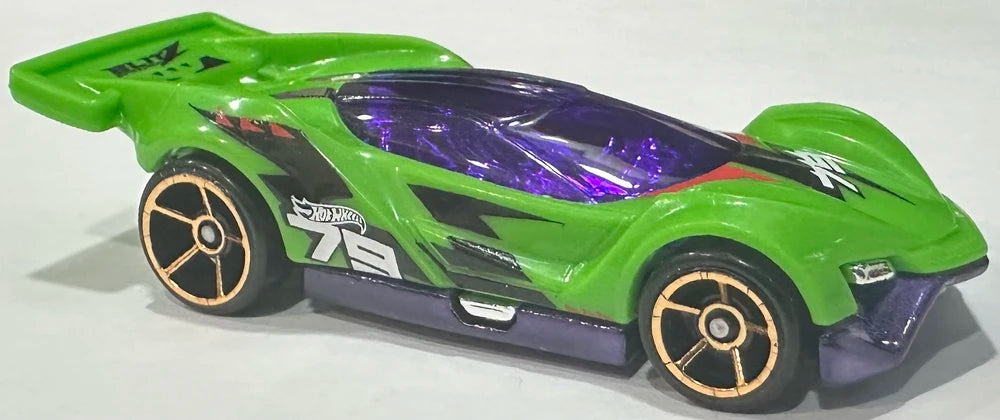 Hot Wheels 2025 - Collector # 215/250 - HW Track Champs 2/5 - Blitzspeeder - Green - OH5SP Wheels - USA Card