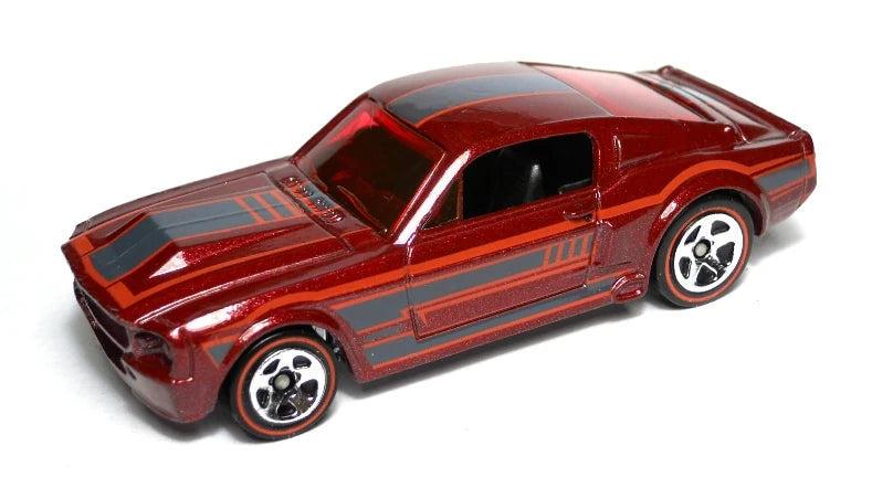Hot Wheels 2009 - Collector # 078/190 - Muscle Mania 02/10 - '67 Shelby GT-500 - Dark Red - Red Line Tires on 5 Spokes - Walmart Exclusive - USA Card