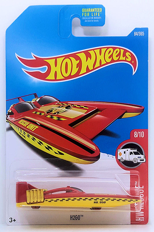 Hot Wheels 2017 - Collector # 084/365 - HW Rescue 8/10 - H2GO - Red / Rescue Unit - USA Card