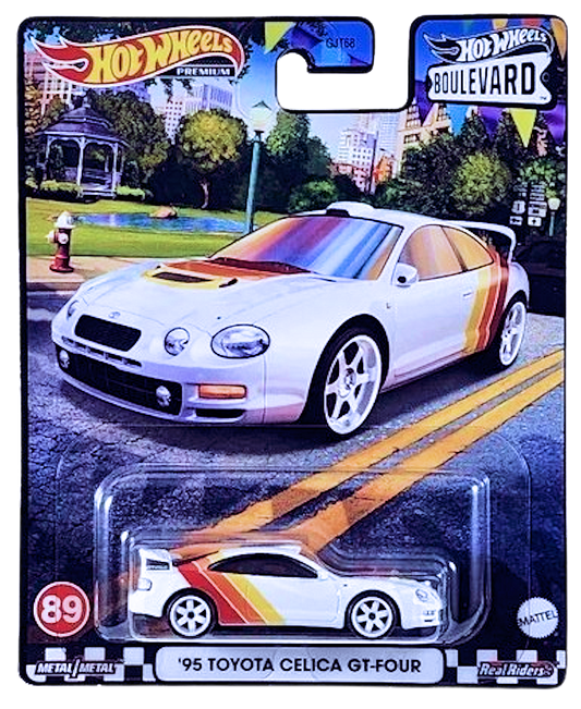 Hot Wheels 2023 - Premium / Boulevard # 89 - '95 Toyota Celica GT-Four - White - Metal/Metal & Real Riders
