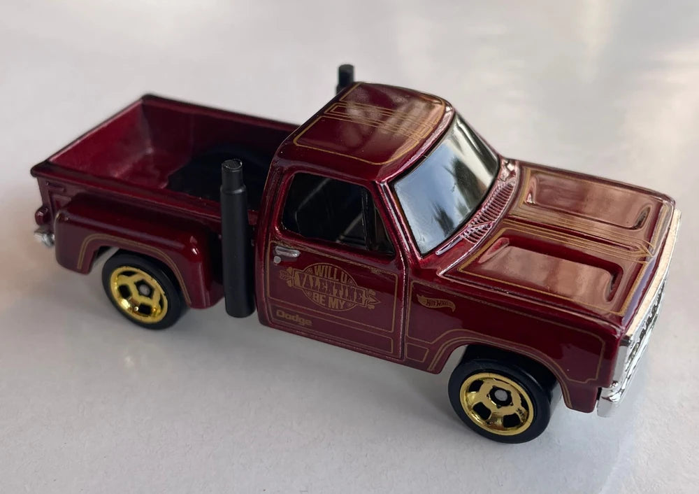 Hot Wheels 2024 - Collector # 053/250 - HW Celebration Racers 3/10 - 1978 Dodge Li'l Red Express Truck - Dark Red - IC