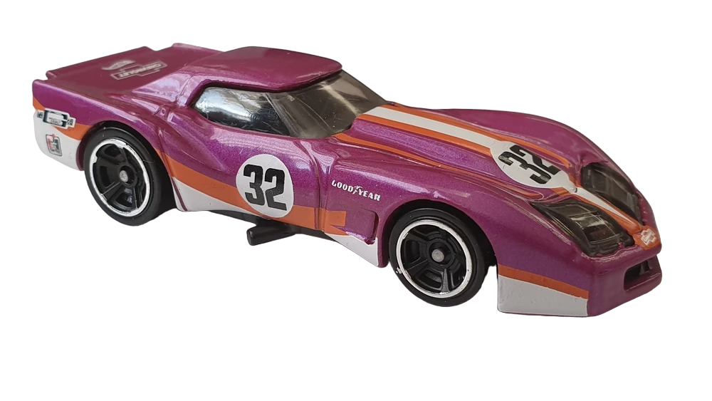 Hot Wheels 2024 - Collector # 011/250 - HW Modified 02/10 - '76 Greenwood Corvette - Metalflake Plum - '32' - IC