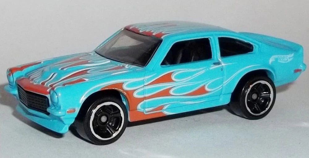 Hot Wheels 2014 - Collector # 220/250 - HW Workshop / Heat Fleet - Custom V-8 Vega - Sky Blue - MC5 Wheels - USA Card