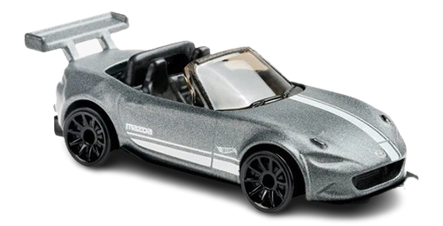 Hot Wheels 2021 - Collector # 129/250 - Then And Now 04/10 - '15 Mazda MX-5 Miata - Satin Gray - USA Card