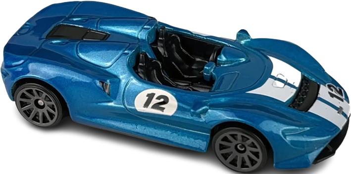 Hot Wheels 2022 - Collector # 203/250 - HW Exotics 6/10 - New Models - McLaren Elva - Blue / #12 - USA Factory Set Card