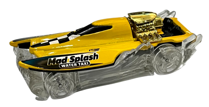 Hot Wheels 2023 - Collector # 168/250 - HW Metro 06/10 - Mad Splash - Yellow - 'Mad Water Splash Taxi' - USA