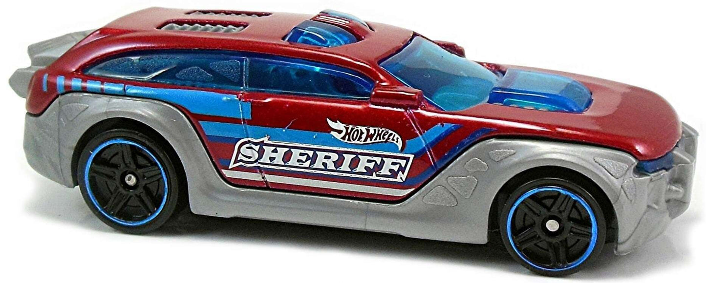 Hot Wheels 2017 - Collector # 271/365 - HW Rescue 1/10 - HW Pursuit - Red / Sheriff - USA Card