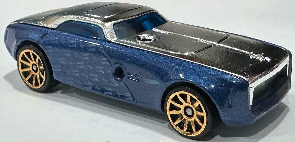 Hot Wheels 2024 - Collector # 247/250 - HW Rolling Metal 5/5 - New Models - Hi-Roller II - Blue & Chrome - USA Card