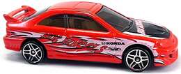 Hot Wheels 2001 - Collector # 027/240 - First Editions 15/36 - Honda Civic Si - Red - PR5 Wheels - Tinted Windows - USA Card