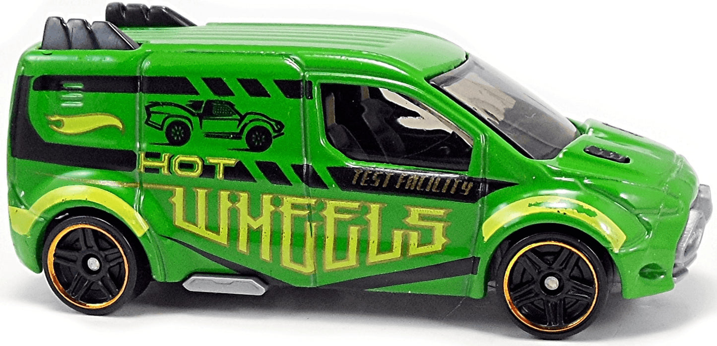 Hot Wheels 2015 - Collector # 098/250 - HW Off-Road / Hot Wheels Test Facility - Hot Wheels Ford Transit Connect - Green - 'Showdown' Card