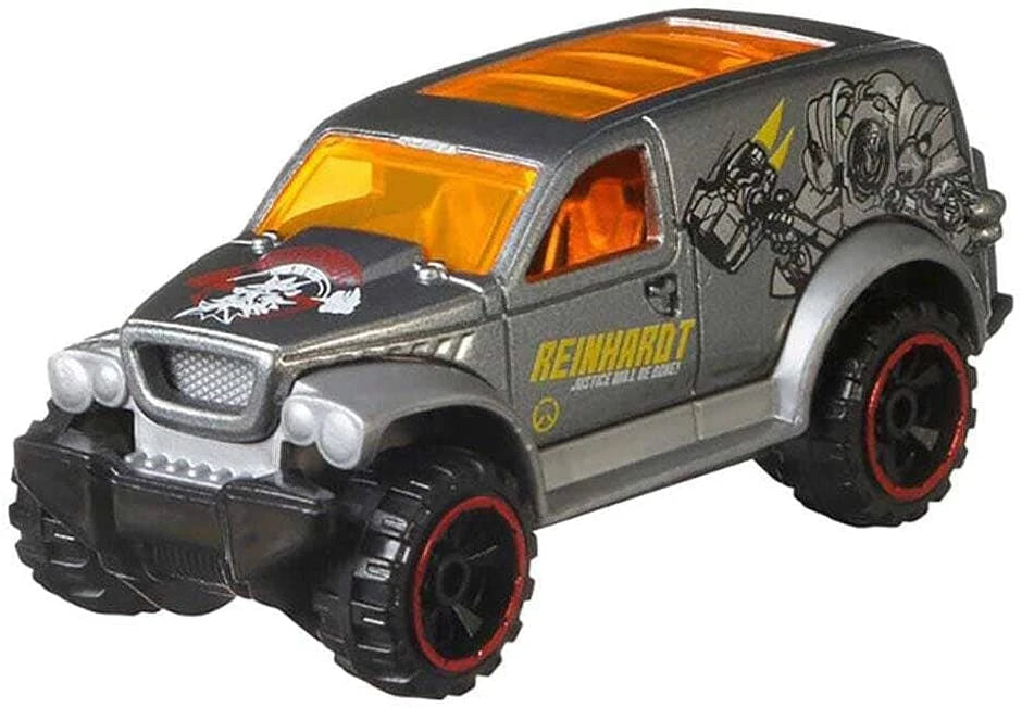 Hot Wheels 2020 - Overwatch 3/5 - Power Panel - Metallic Gray / Reinhardt - Walmart Exclusive