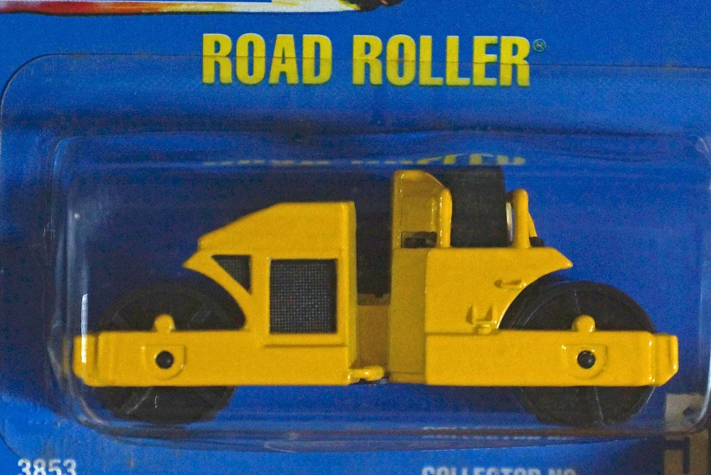 Hot Wheels 1991 - Collector # 055 - Road Roller - Yellow - USA Blue Card