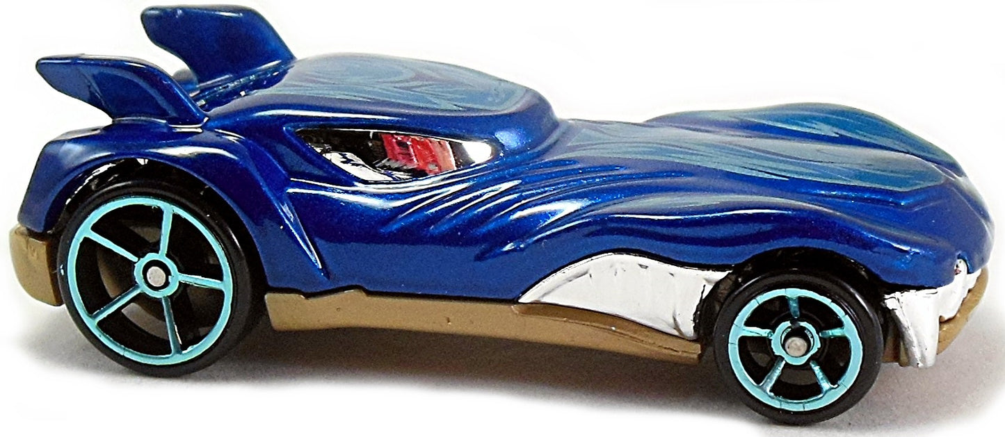 Hot Wheels 2017 - Collector # 046/365 - Street Beasts 9/10 - Howlin' Heat - Blue Body / Beige Base - USA Card with Factory Set Sticker