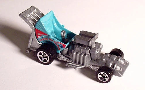 Hot Wheels 2002 - Collector # 218/240 - Baby Boomer - Light Blue - USA 'Race & Win' Card