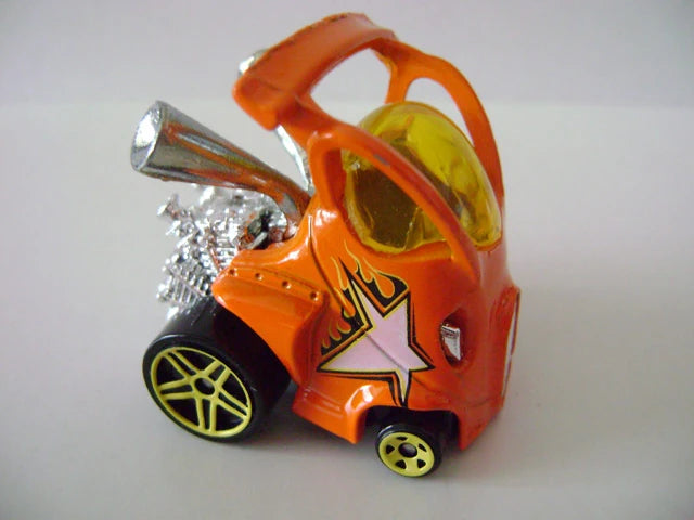 Hot Wheels 2008 - Collector # 056/196 - All Stars - Hyper Mite - Orange - Yellow PR5 Rear Wheels - USA Card