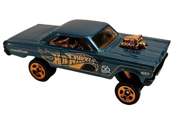 Hot Wheels 2024 - 56th Anniversary 4/6 - '65 Mercury Comet Cyclone (Gasser) - Turquoise & Copper - Drug & Discount Stores Exclusive