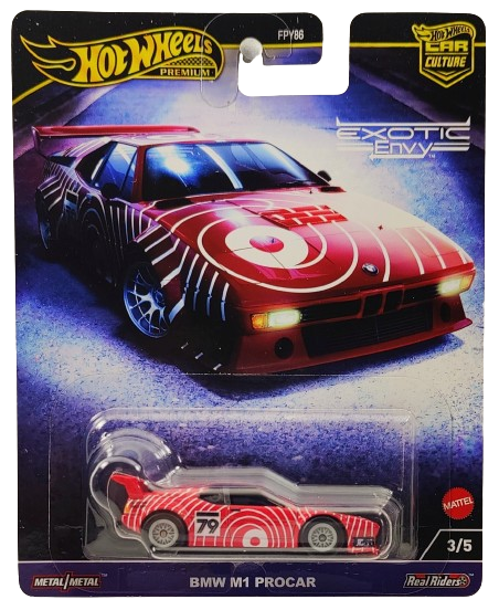 Hot Wheels 2024 - Premium / Car Culture / Exotic Envy 3/5 - BMW M1 Procar - Red - Metal/Metal & Real Riders