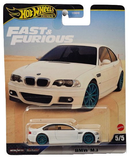 Hot Wheels 2024 Premium Fast Furious F F 7 5 5 BMW M3 White Metal Metal Green Real Riders