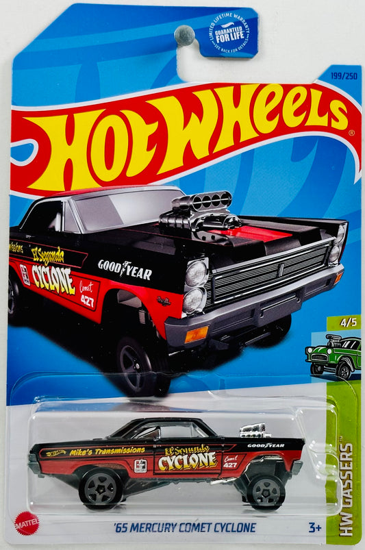 Hot Wheels 2023 - Collector # 199/250 - HW Gassers 04/05 - '65 Mercury Comet Cyclone - Black - USA
