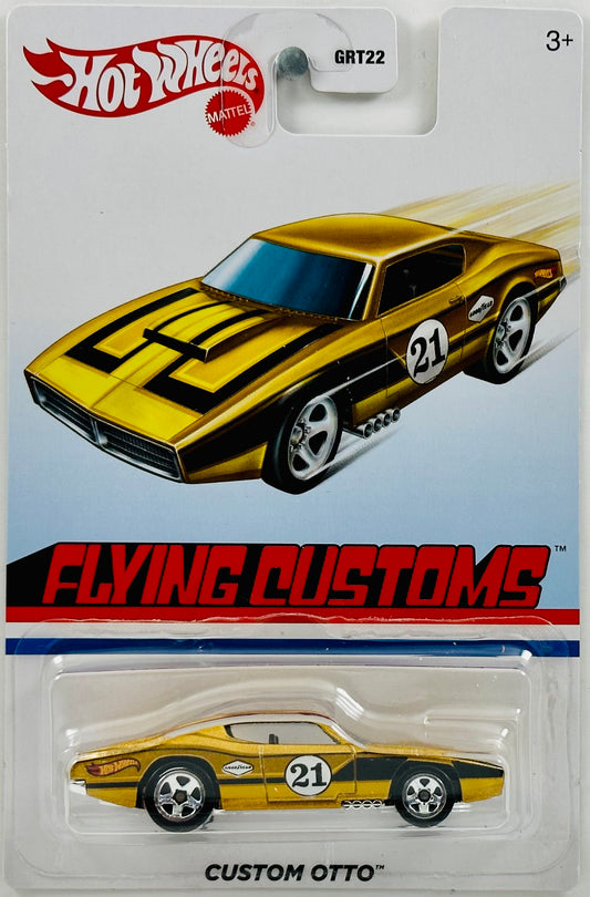 Hot Wheels 2021 - Flying Customs / Mix 2 - Custom Otto - Gold - Goodyear '21' - Target Exclusive
