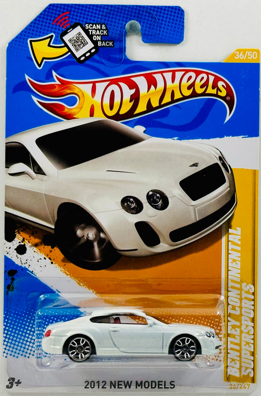 Hot Wheels 2012 - Collector # 036/247 - New Models 36/50 - Bentley Continental Supersports - White - USA