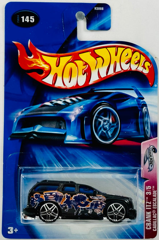 Hot Wheels 2004 - Collector # 145/212 - Crank Itz 03/05 - Cadillac Escalade - Black - USA New '04